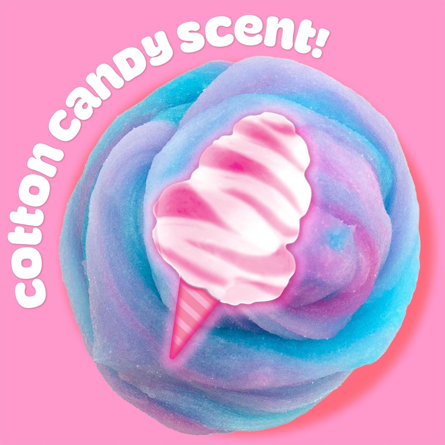 Play-Doh Cloud, rose et bleu, parfum barbe à papa, boîte simple 170 g